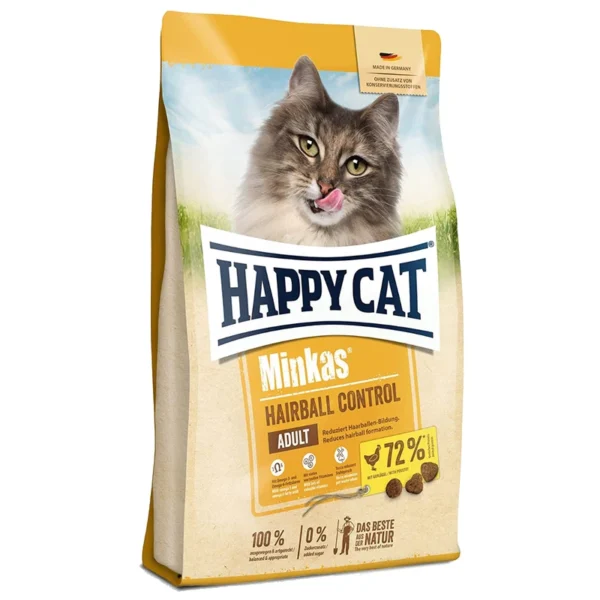 غذا خشک گربه هپی کت Minkas Hairball | اصفهان پت esfahanpet.com